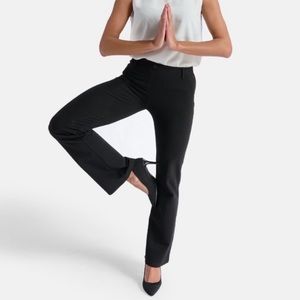 Betabrand NWT Black Straight Work Yoga Pants Large